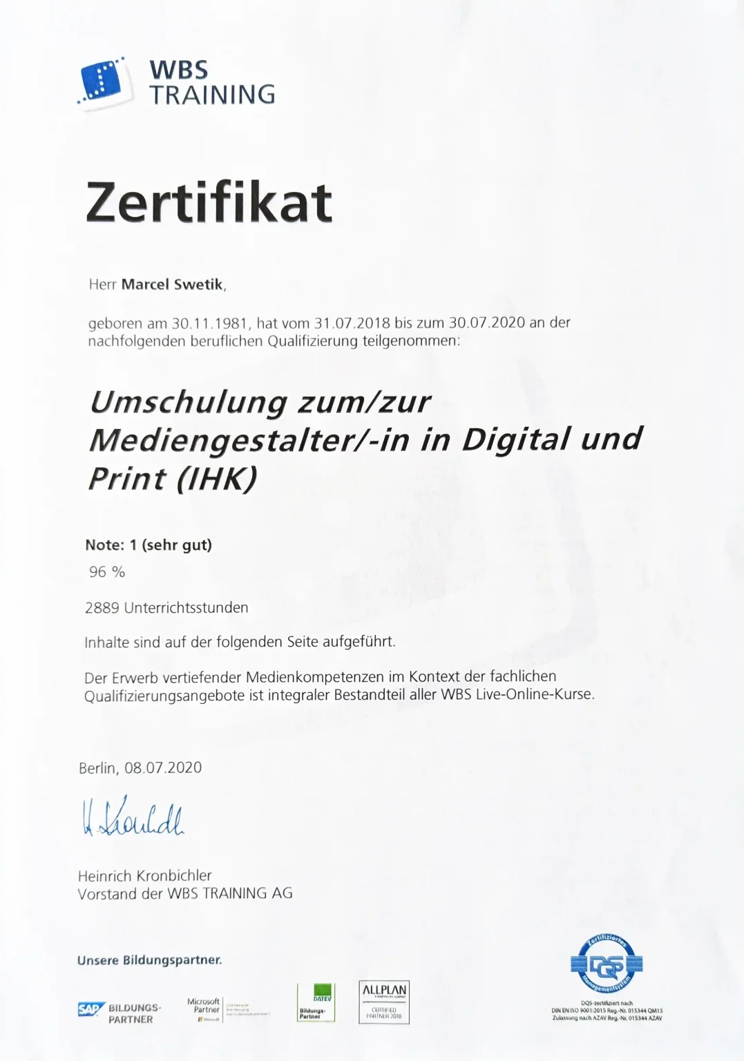 Unschulung Mediengestalter